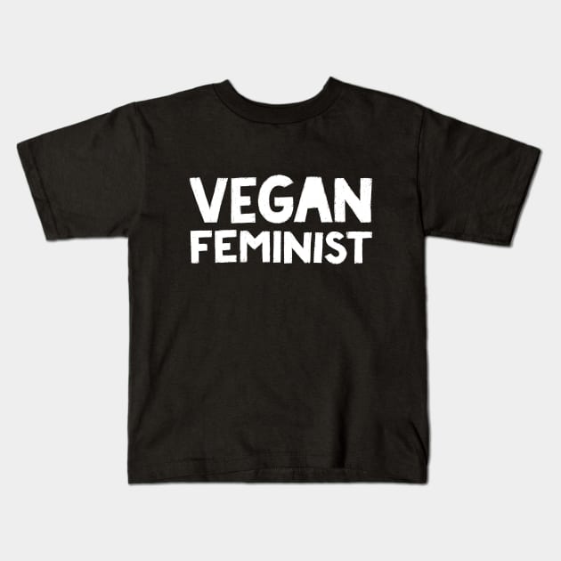Vegan Feminist Kids T-Shirt by Josephine Skapare